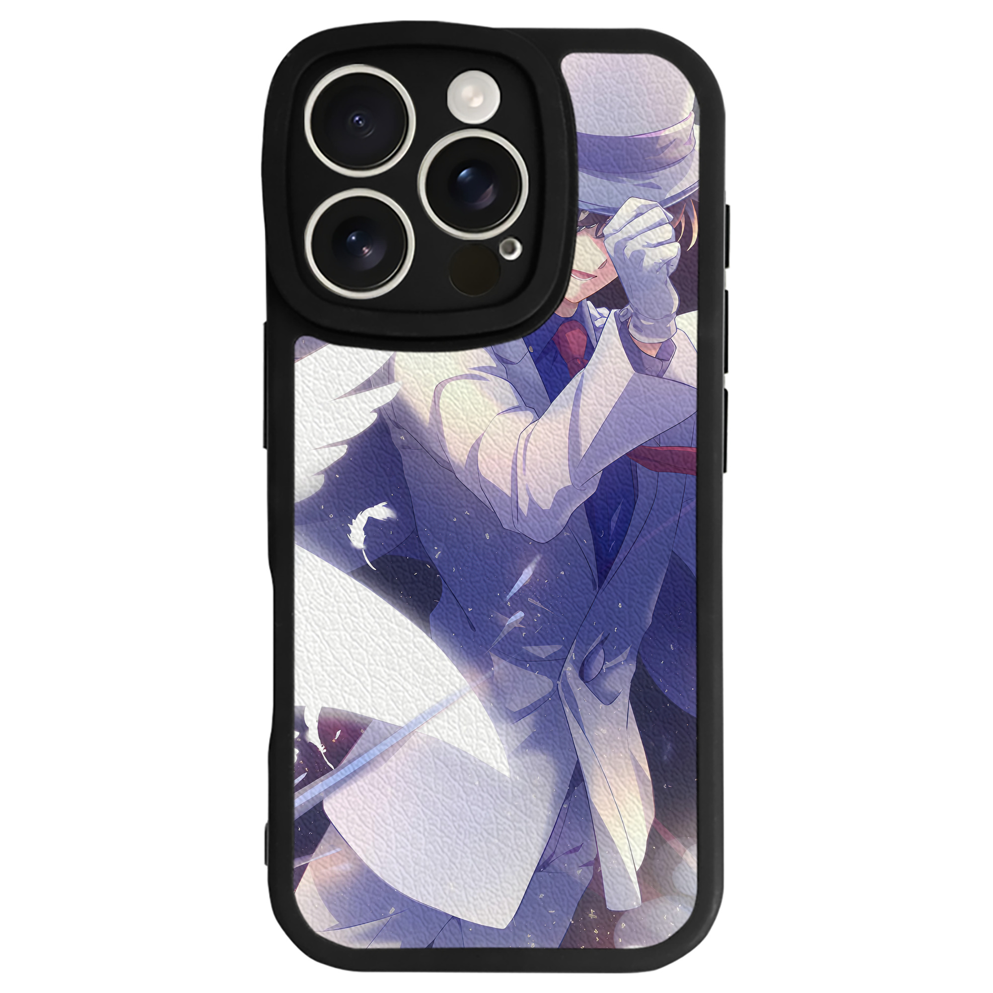（画像用） 名探偵コナン Detective Conan 【iPhone 16シリーズ対応】シリコンスマホケース（レザー調） 材質：シリコン